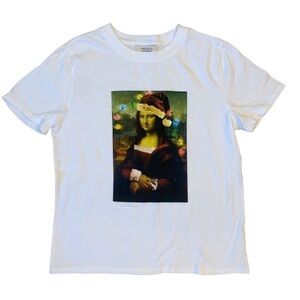 Mona Lisa Graphic Tee - White